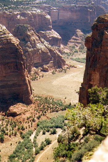 Canyon de Chelly encore habité par des indiens  Navajos.