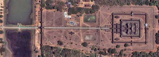 Angkor Vat, photo satellite