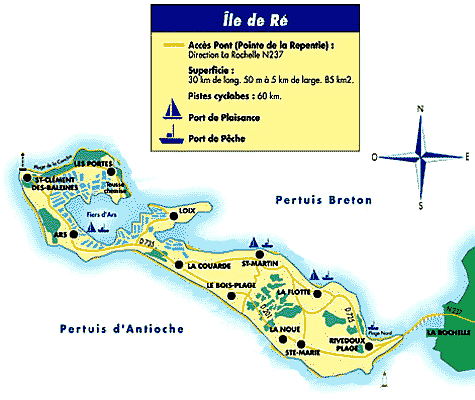 Carte de l'île de Ré.