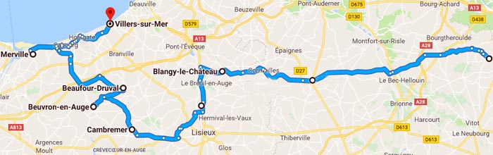 Itinéraire dans le Calvados