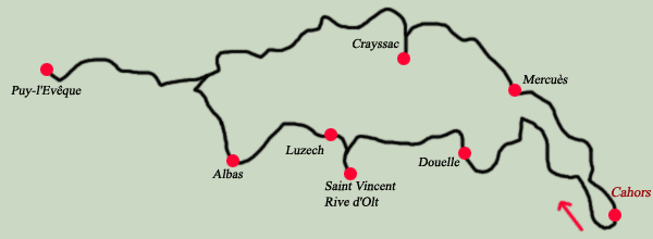 Valle du Lot vers Puy Lévèque