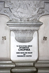L'urne contenant le coeur de Chopin.